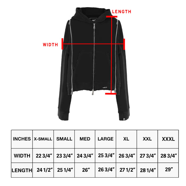 SHADOW 3X ZIP UP HOODIE