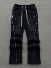 PIERCED 3X ZIP FLARED SWEATS