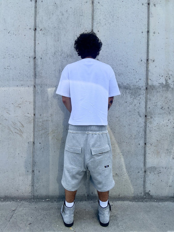 GREY ZIP PLUS SHORTS