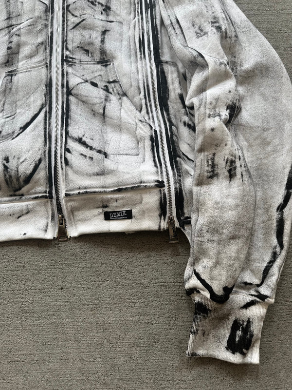 WHITE SWAN 3X ZIP UP HOODIE