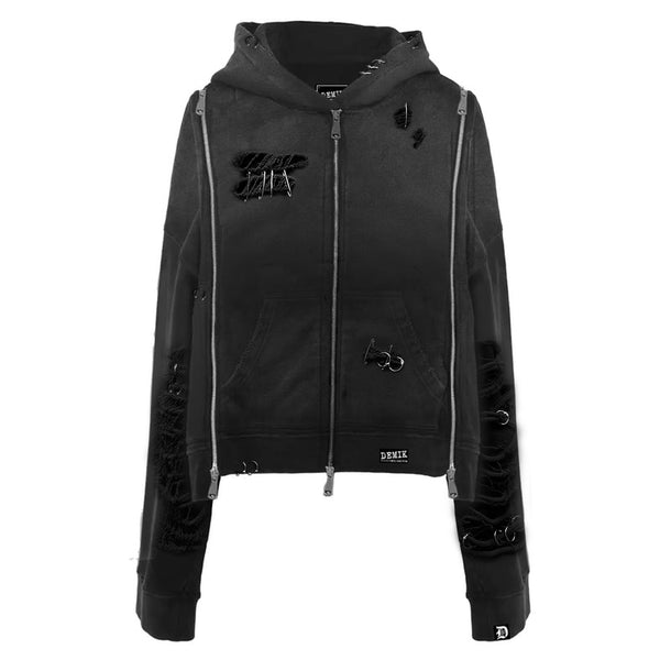 PIERCED 3X ZIP UP HOODIE
