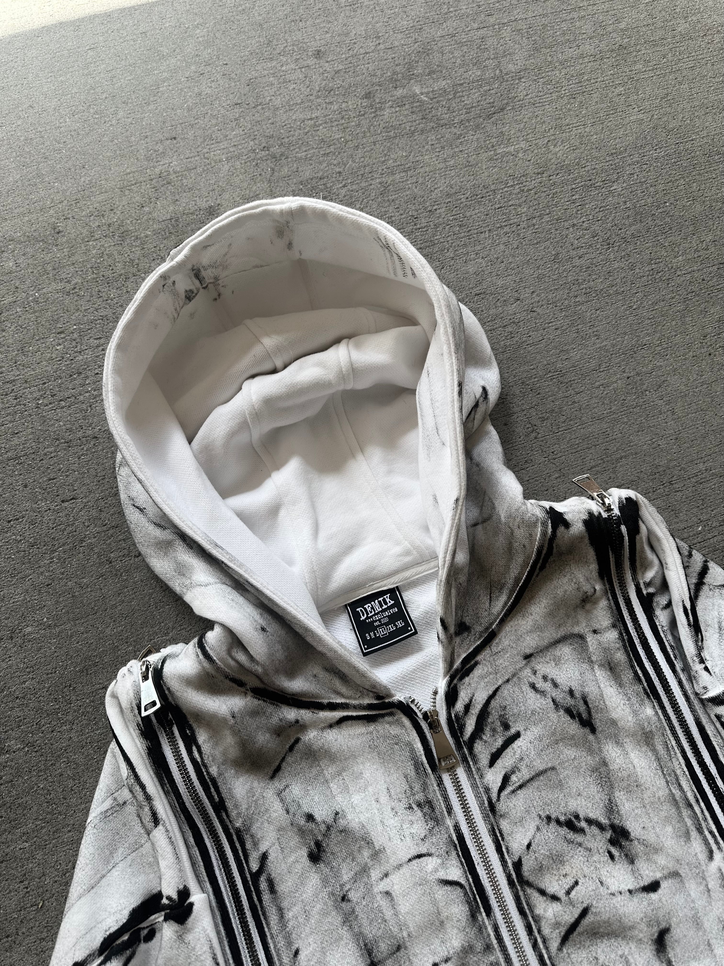WHITE SWAN 3X ZIP UP HOODIE