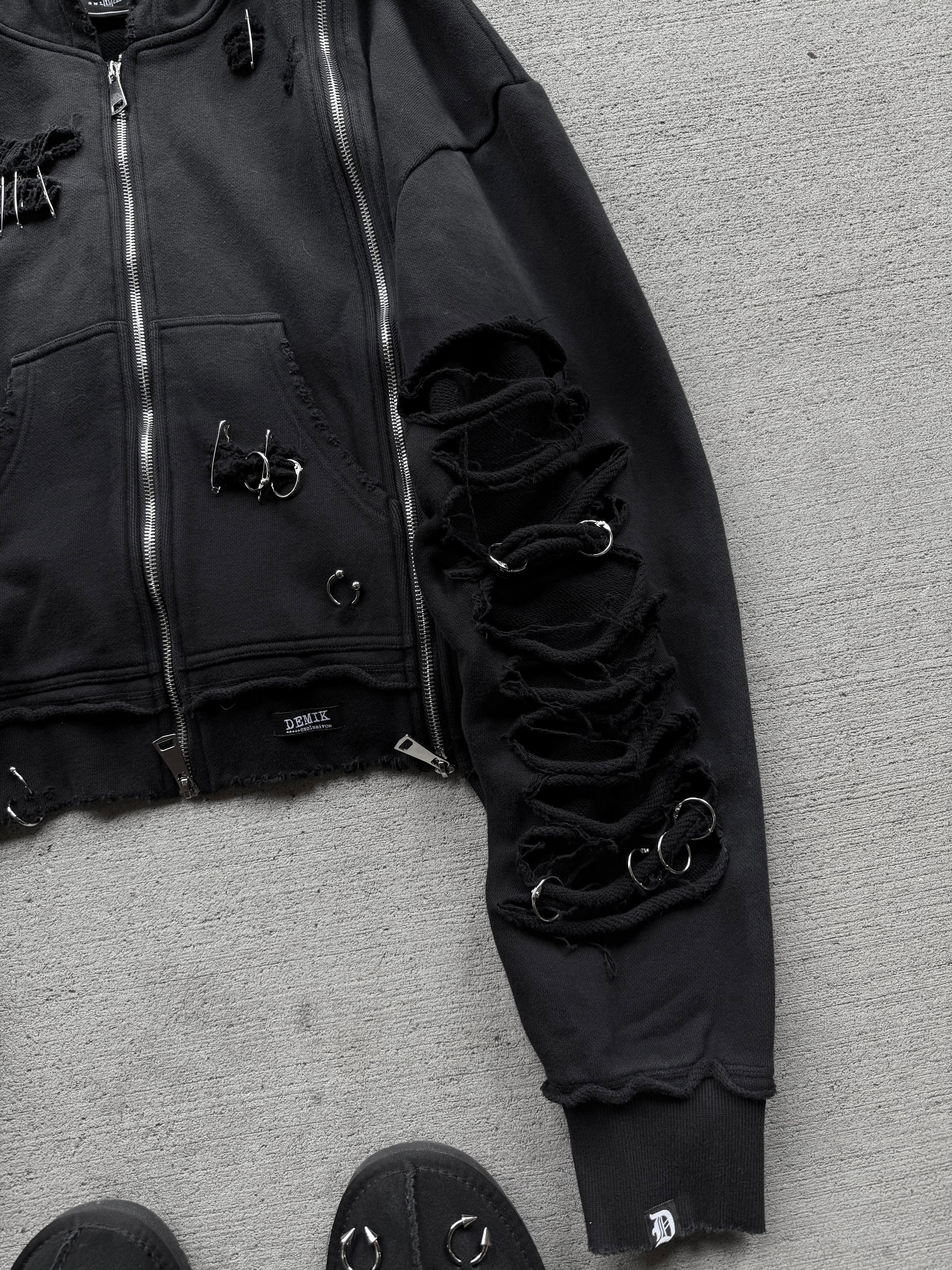 PIERCED 3X ZIP UP HOODIE