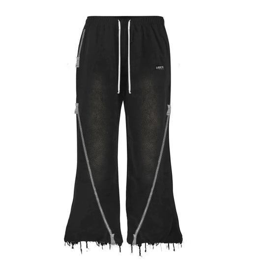 3X ZIP FLARED SWEATS (ONYX)