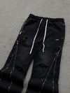 PIERCED 3X ZIP FLARED SWEATS