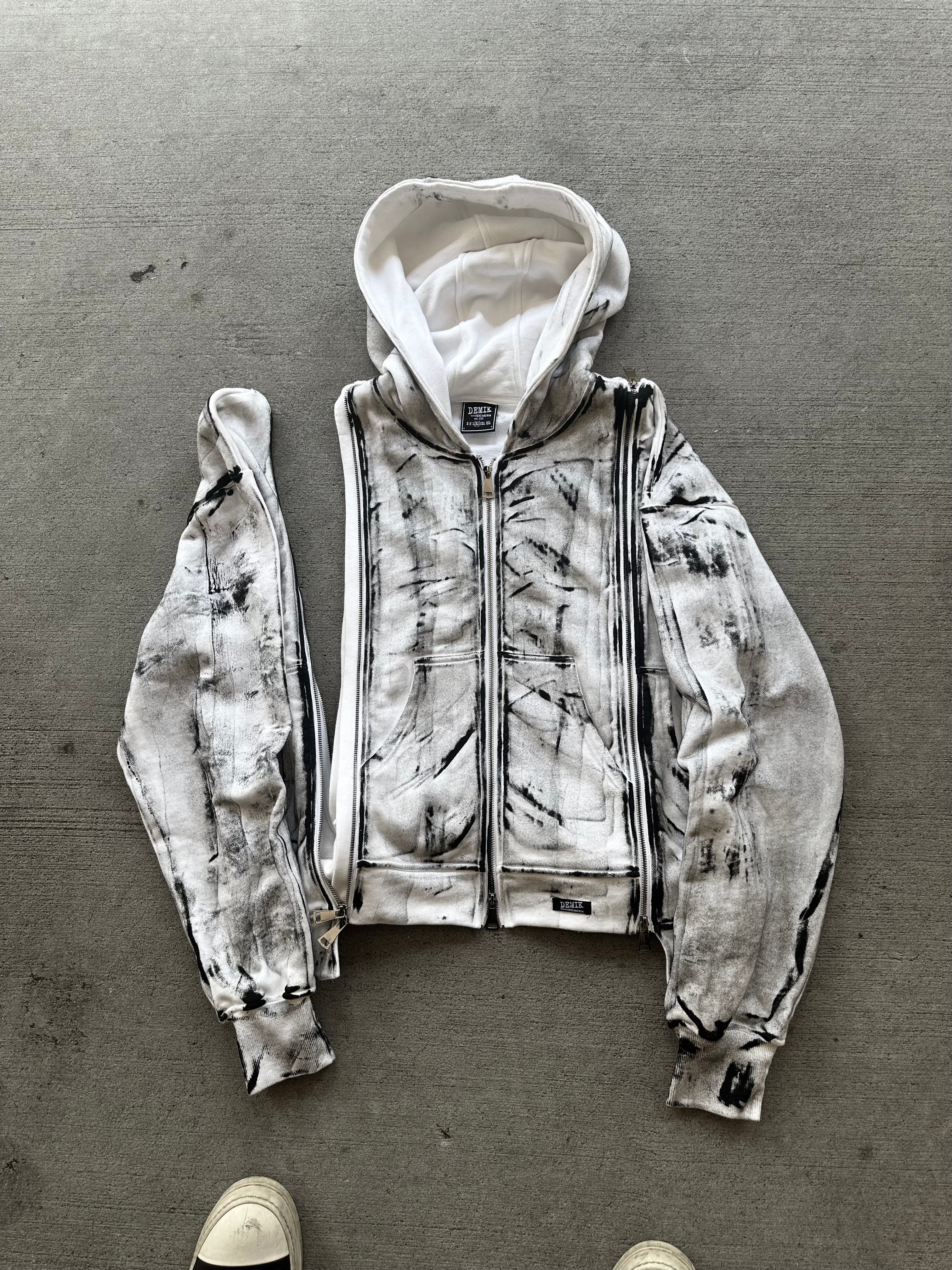 WHITE SWAN 3X ZIP UP HOODIE