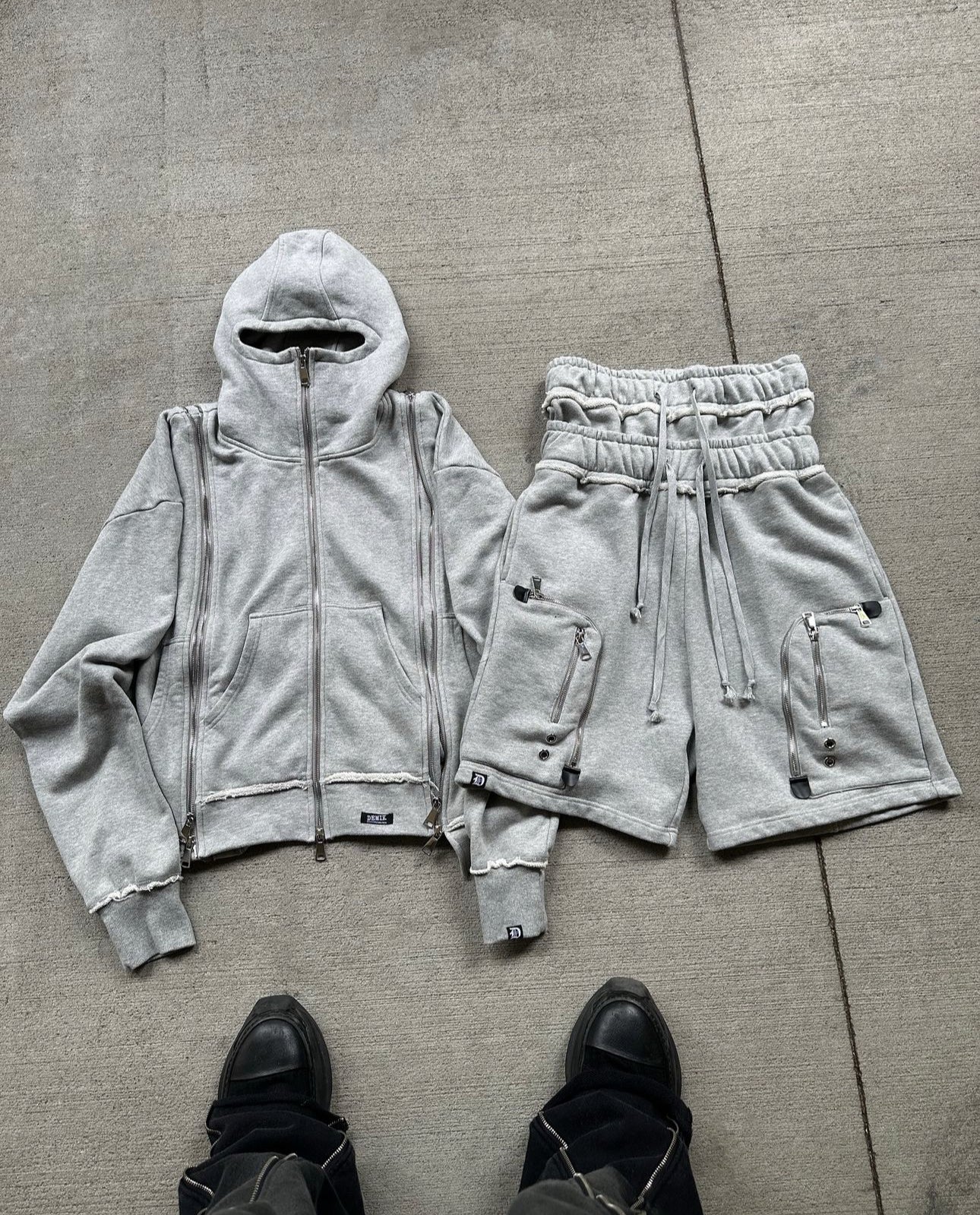 SHORTS + HOODIE BUNDLE DEAL (GREY)