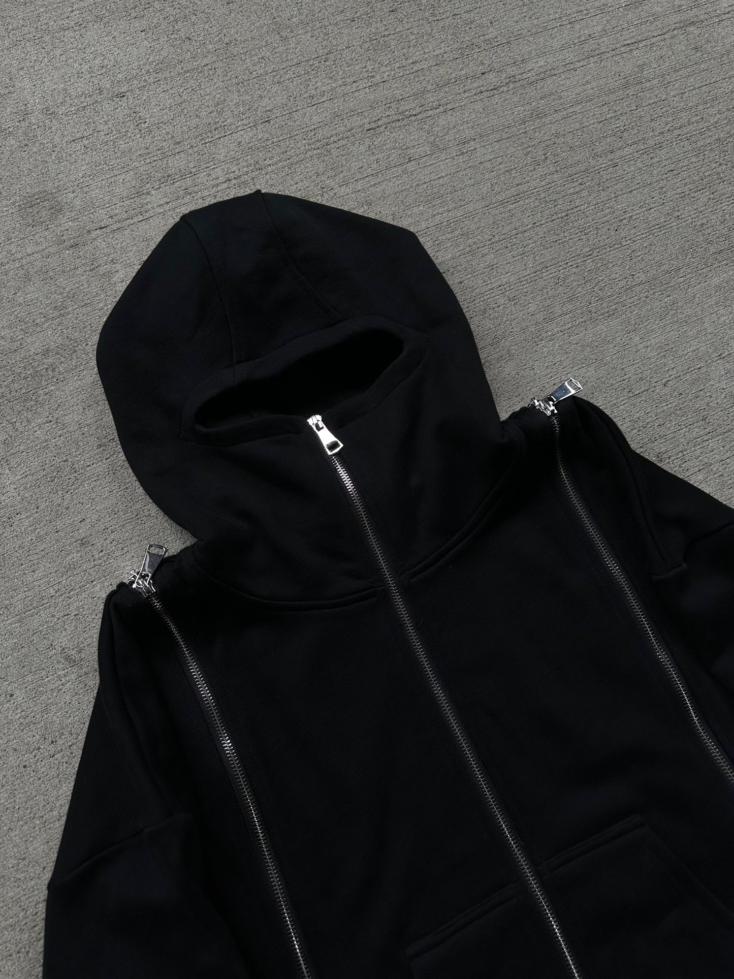 3X ZIP UP HOODIE V3 (BLACK)