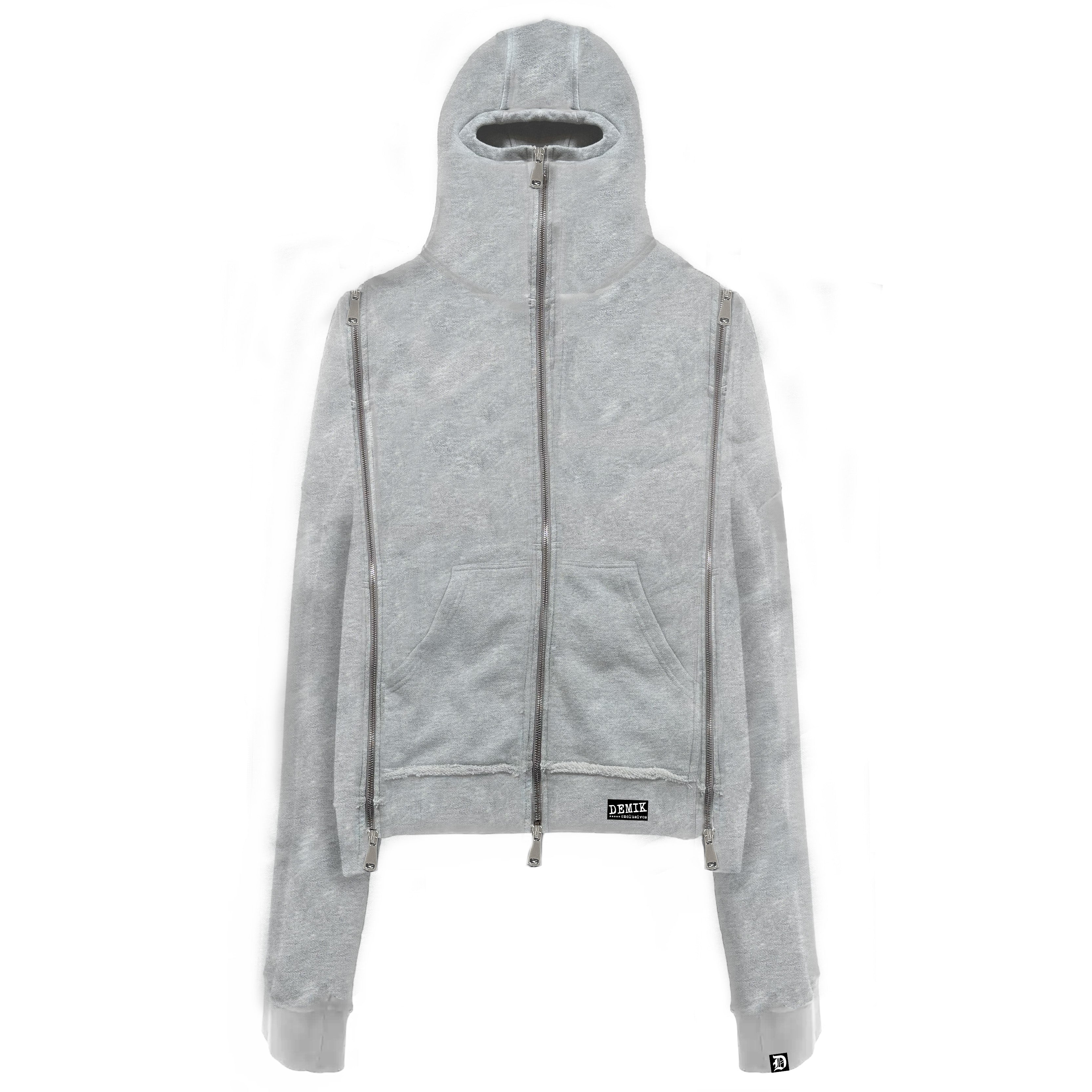 3X ZIP UP HOODIE V3 (GREY)