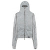 GREY 3X ZIP UP HOODIE V3
