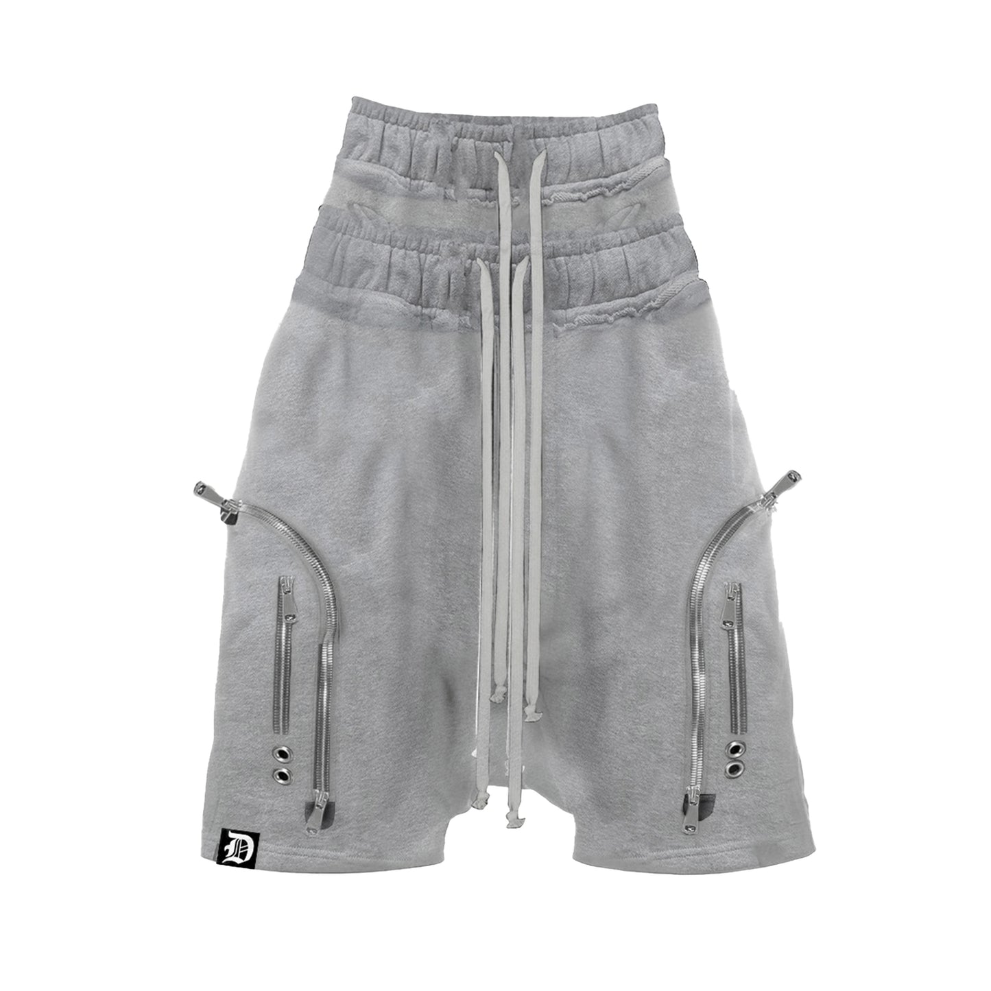 ZIP PLUS SHORTS (GREY)