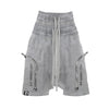 GREY ZIP PLUS SHORTS